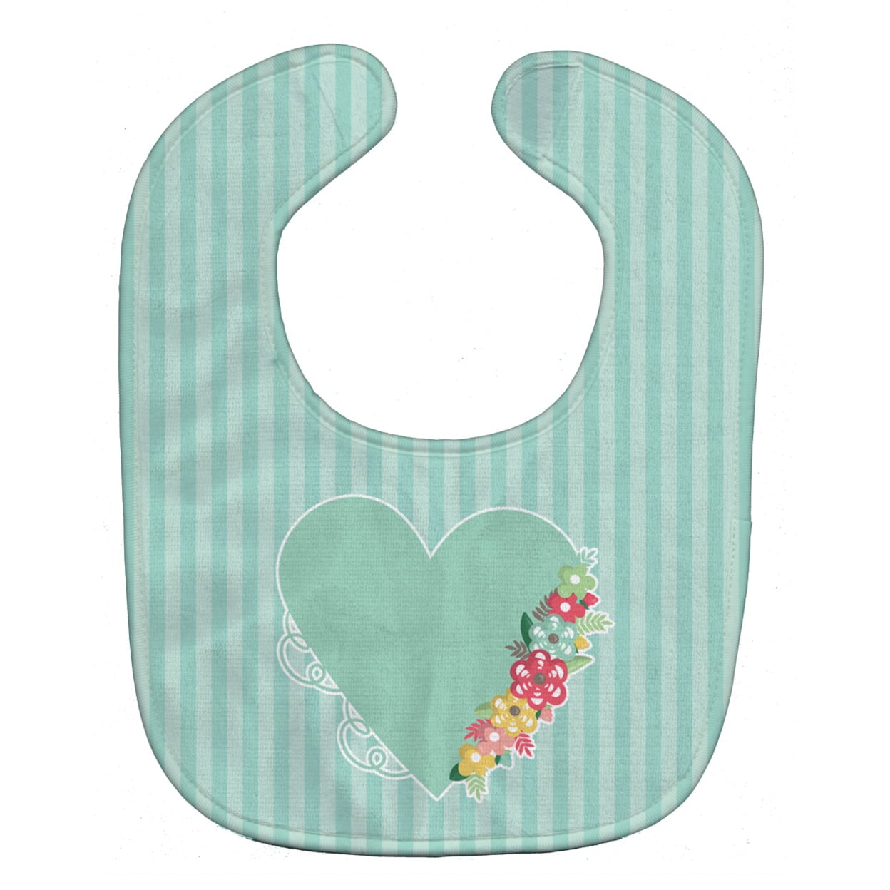 Heart & Flowers Baby Bib