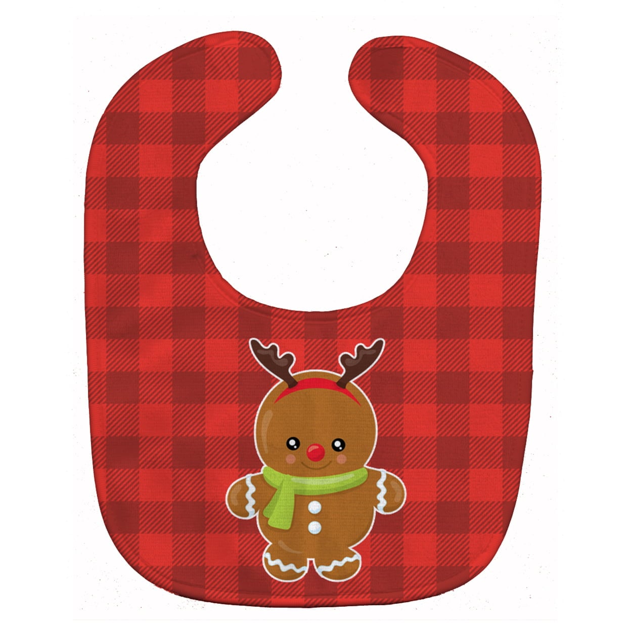 Christmas Gingerbread Reindeer Baby Bib