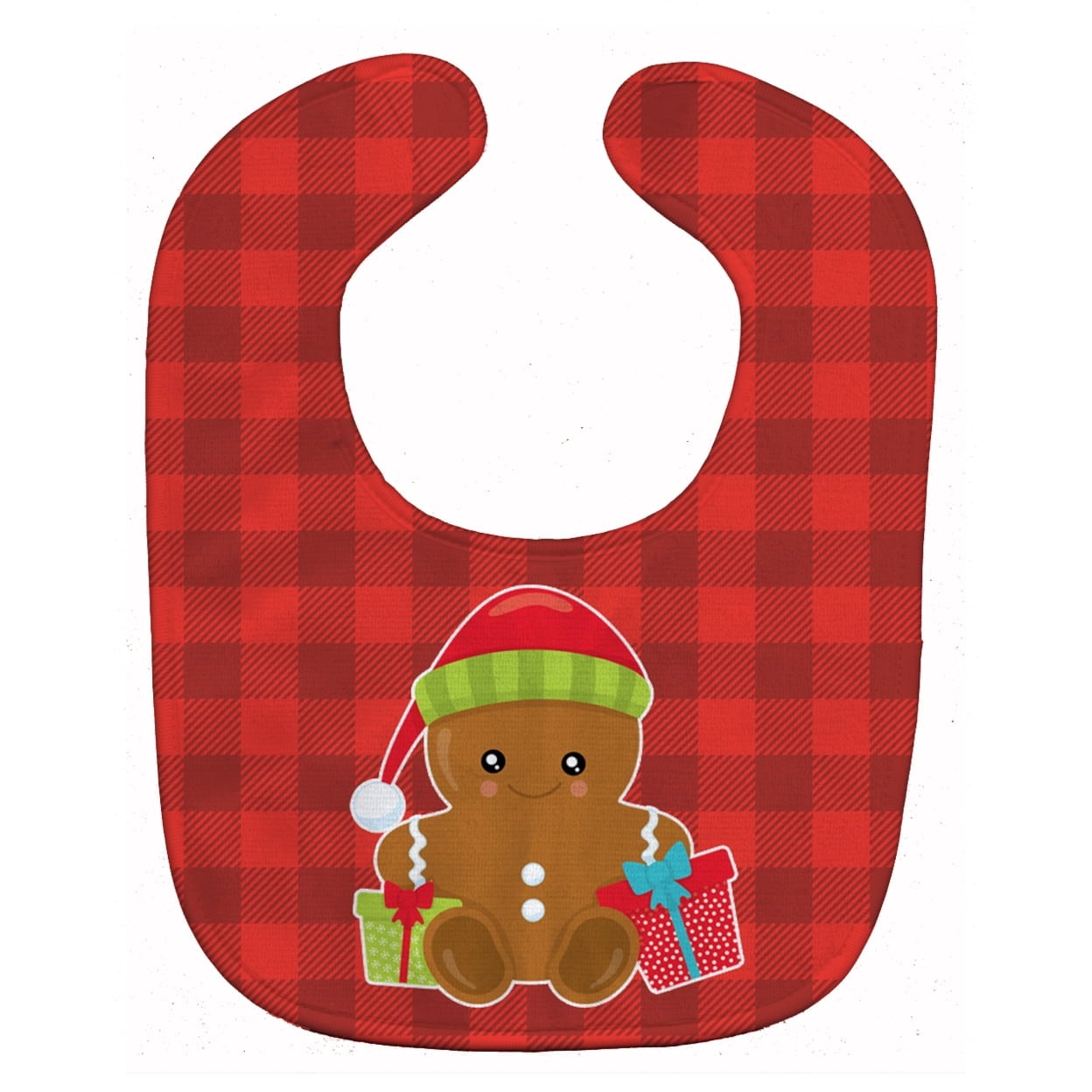 Christmas Gingerbread Presents Baby Bib