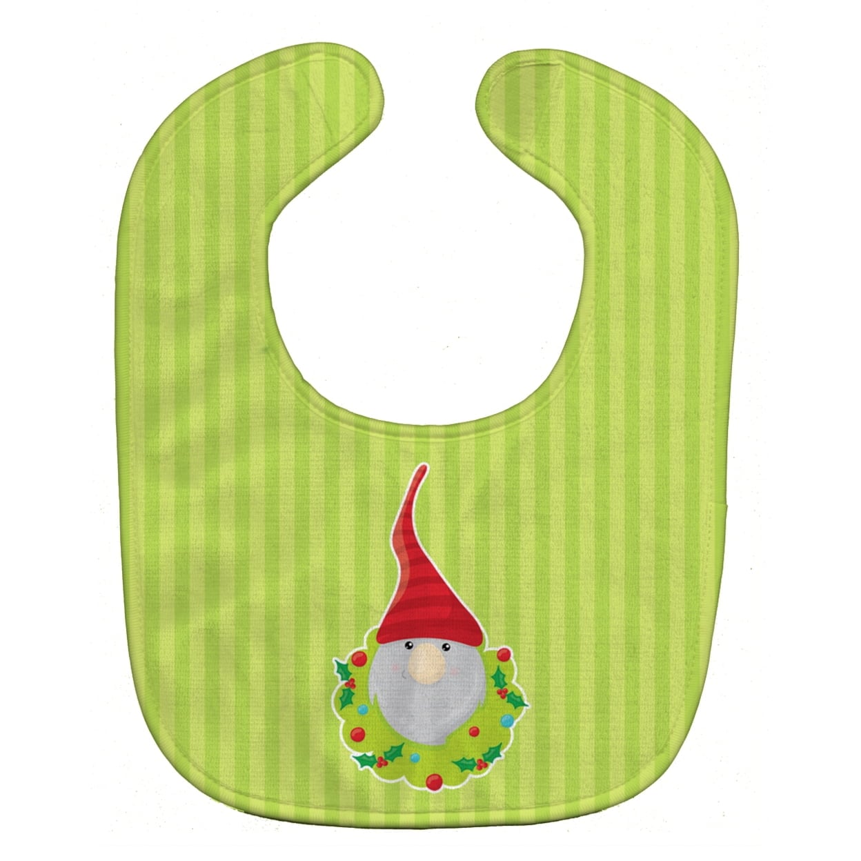 Christmas Gnome Flowers Baby Bib