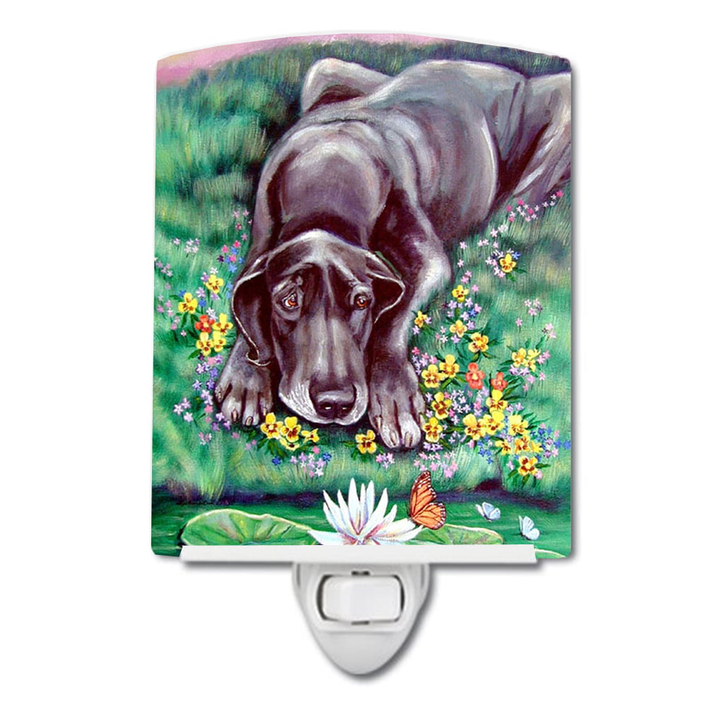 Blue Great Dane Ceramic Night Light