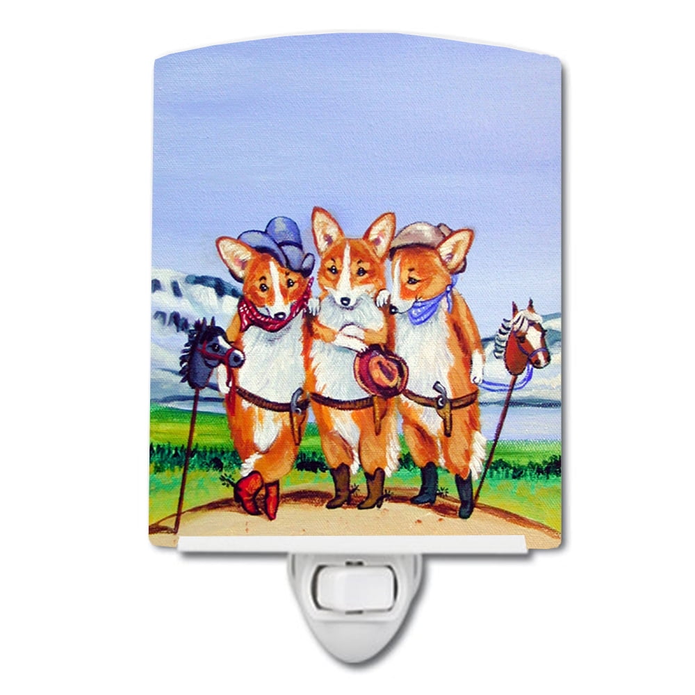 Cowboy Corgi Ceramic Night Light