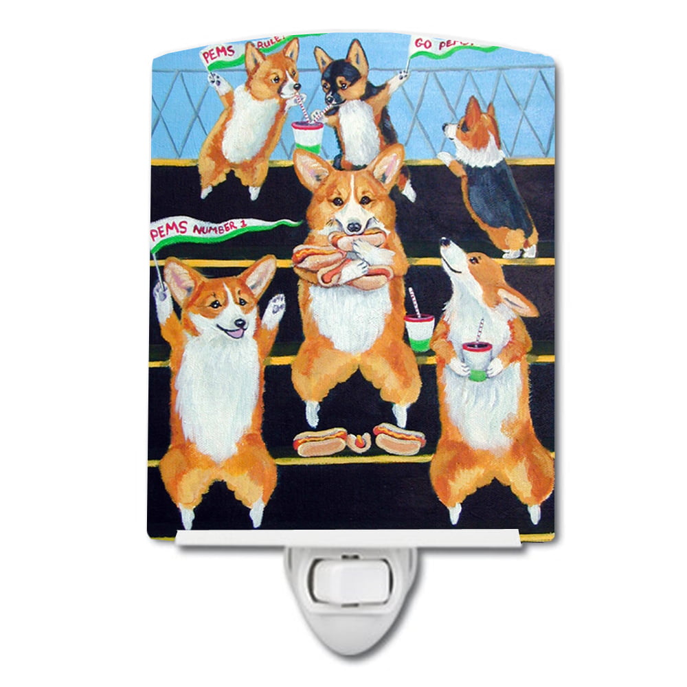 Go Team Corgi Pembroke Ceramic Night Light