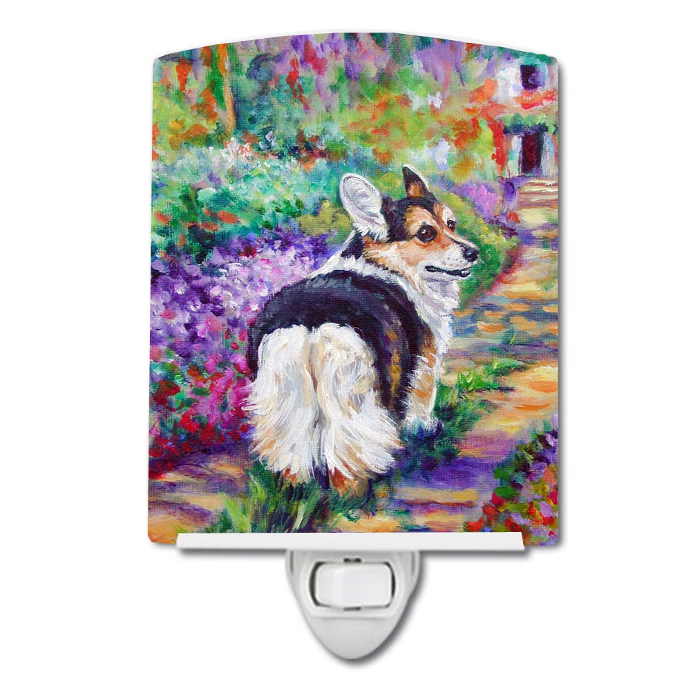 7297CNL Corgi Garden Path Ceramic Night Light