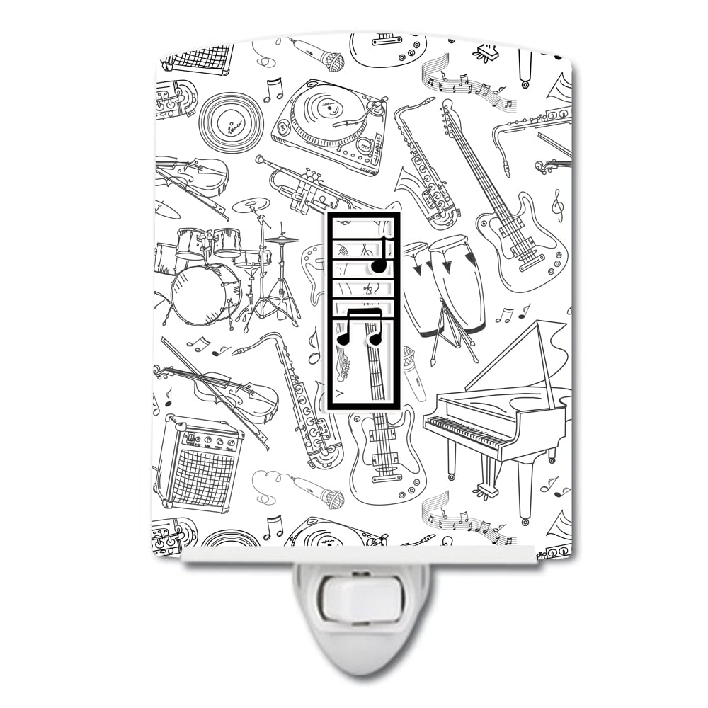 Letter I Musical Note Letters Ceramic Night Light