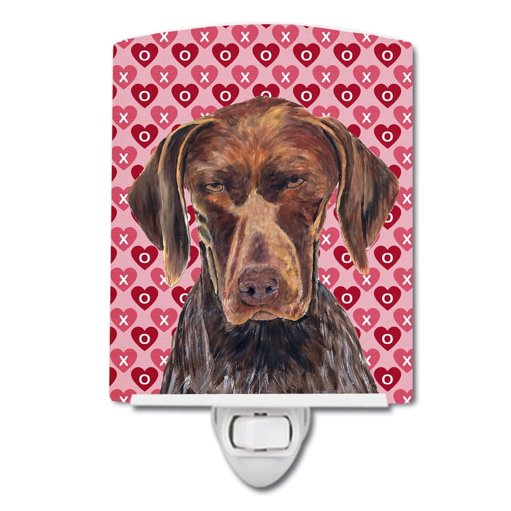 German Shorthaired Pointer Hearts Love & Valentines Day Ceramic Night Light