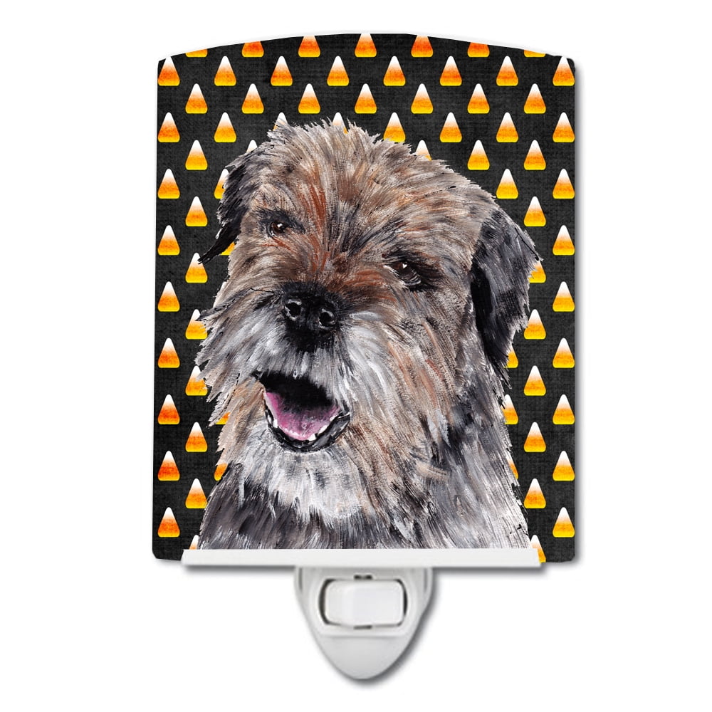 SC9529CNL Border Terrier Candy Corn Halloween Ceramic Night Light
