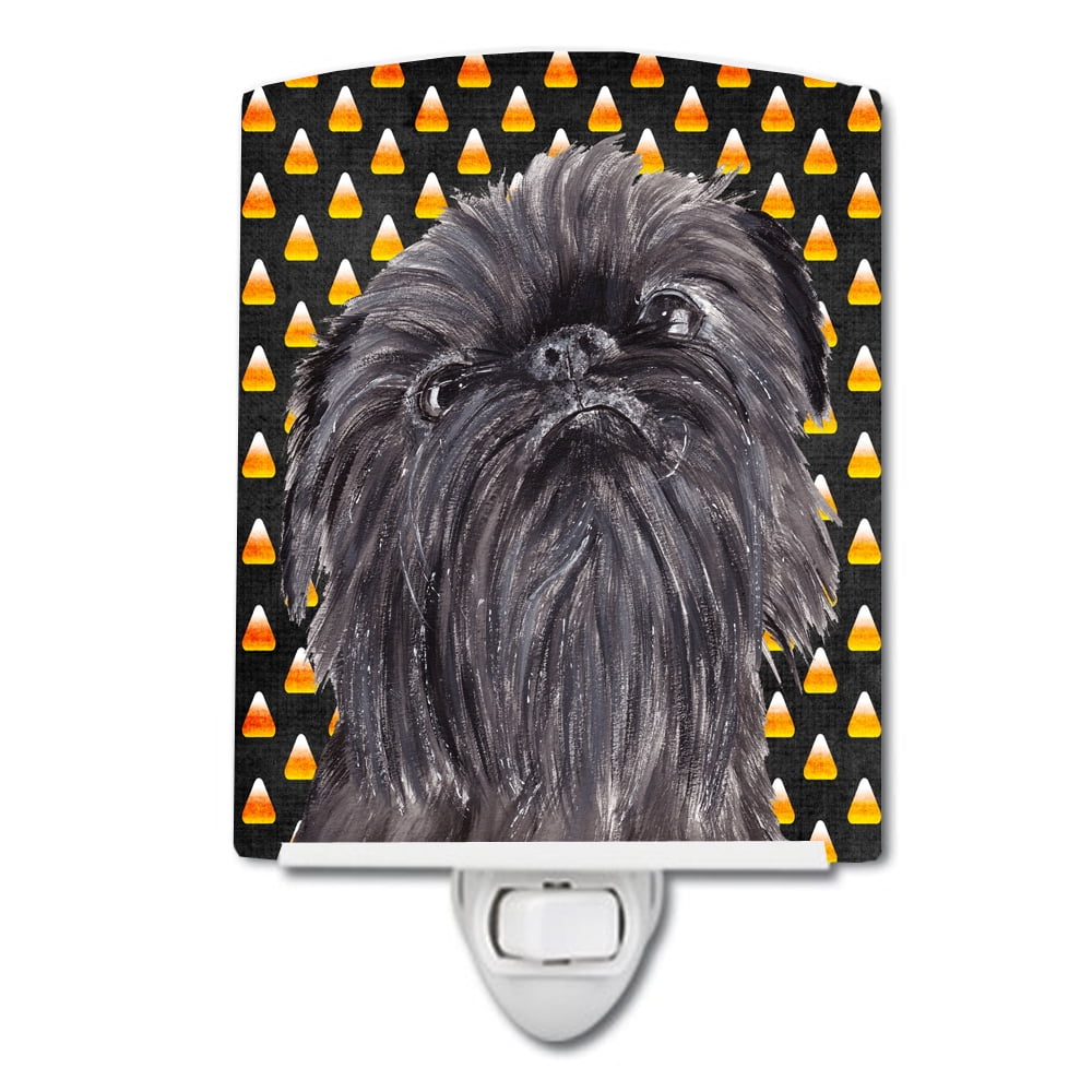 Brussels Griffon Candy Corn Halloween Ceramic Night Light