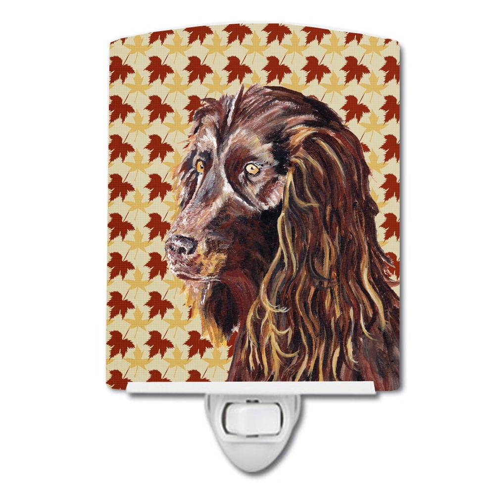 SC9546CNL Boykin Spaniel Fall Leaves Ceramic Night Light