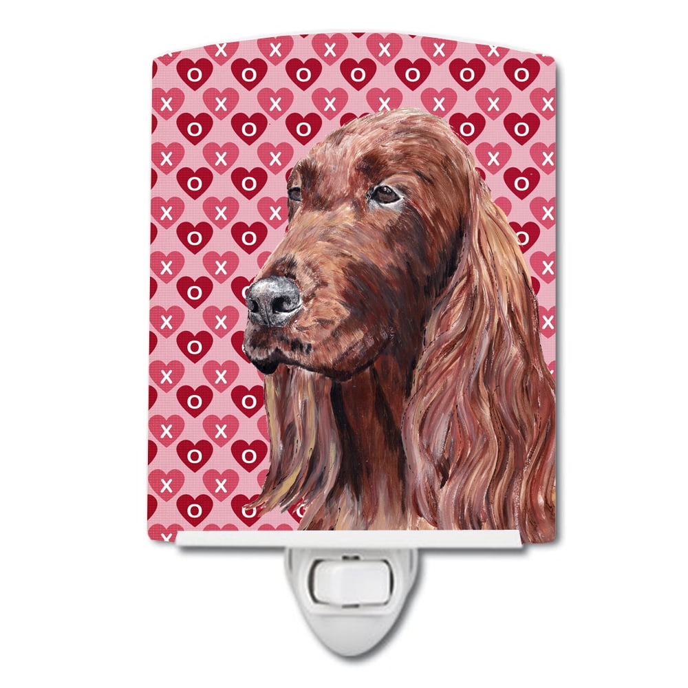 Irish Setter Hearts & Love Ceramic Night Light