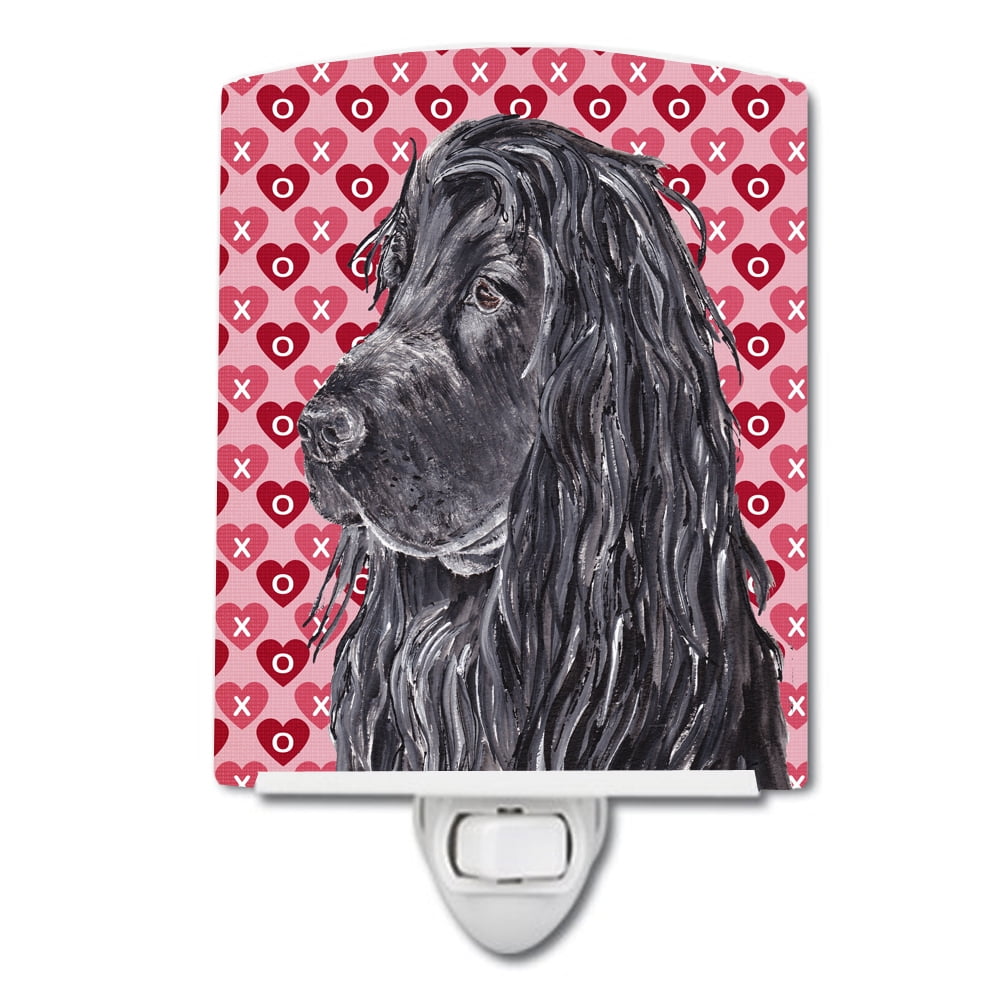 Black Cocker Spaniel Hearts & Love Ceramic Night Light