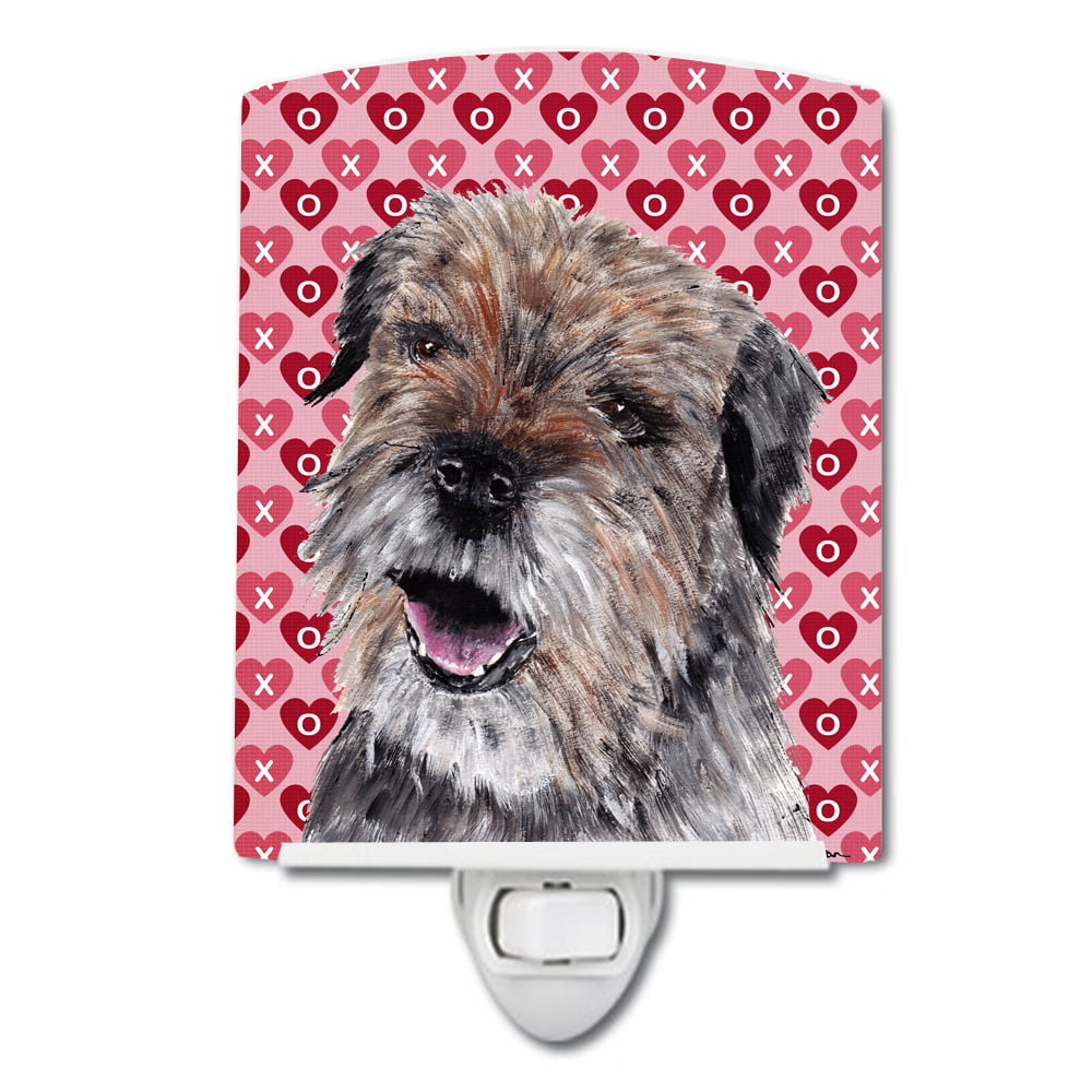 Border Terrier Hearts & Love Ceramic Night Light