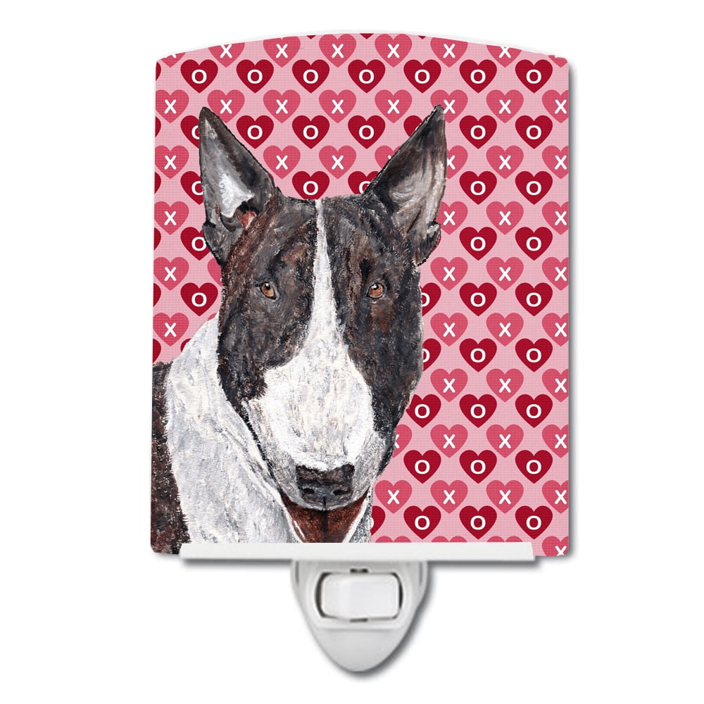 Bull Terrier Hearts & Love Ceramic Night Light