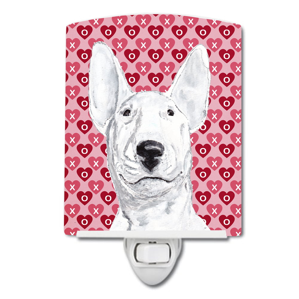 Bull Terrier Hearts & Love Ceramic Night Light