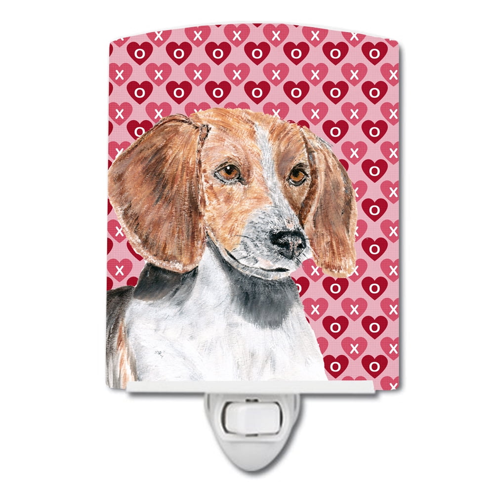 English Foxhound Hearts & Love Ceramic Night Light