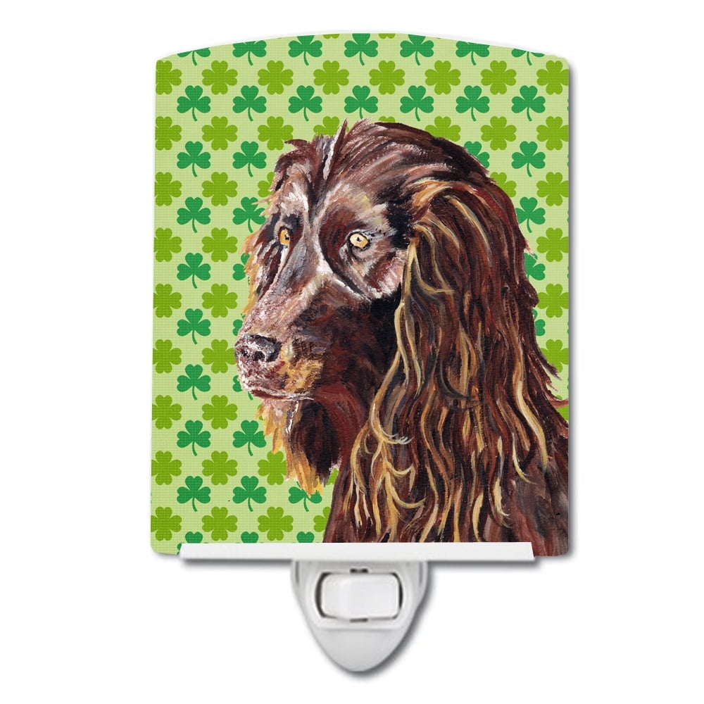 Boykin Spaniel Lucky Shamrock St. Patricks Day Ceramic Night Light