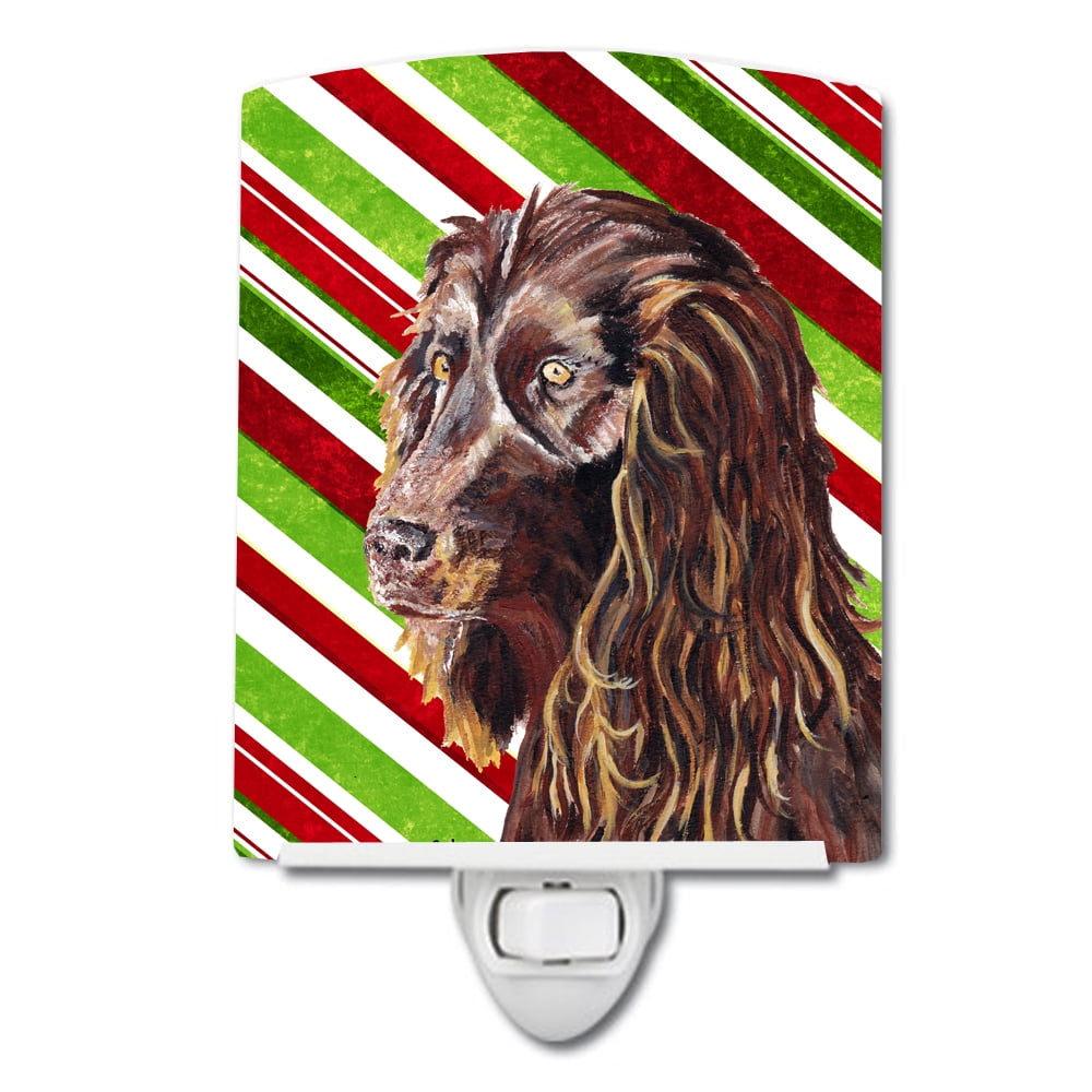 Boykin Spaniel Candy Cane Christmas Ceramic Night Light