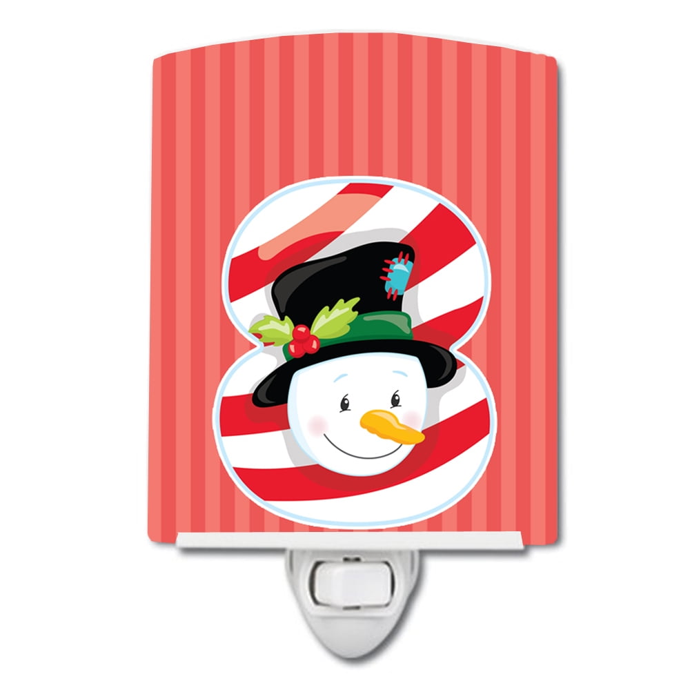 Christmas Month 8 Snowman Ceramic Night Light