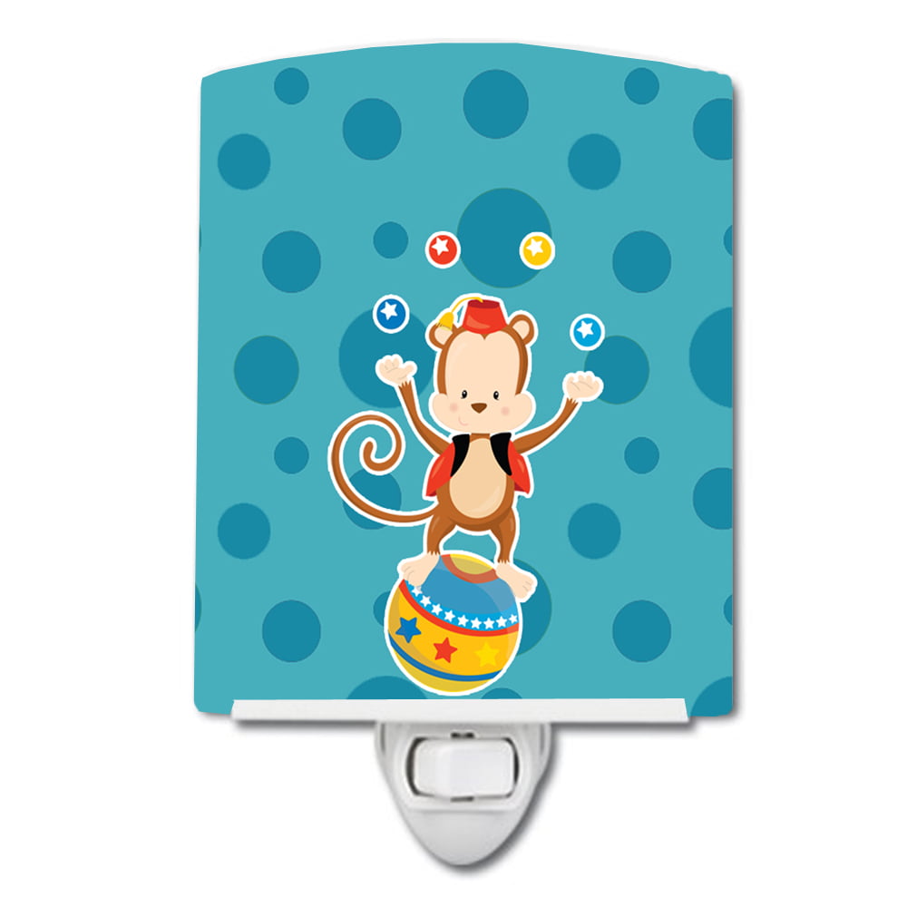 BB8704CNL Circus Monkey Ceramic Night Light