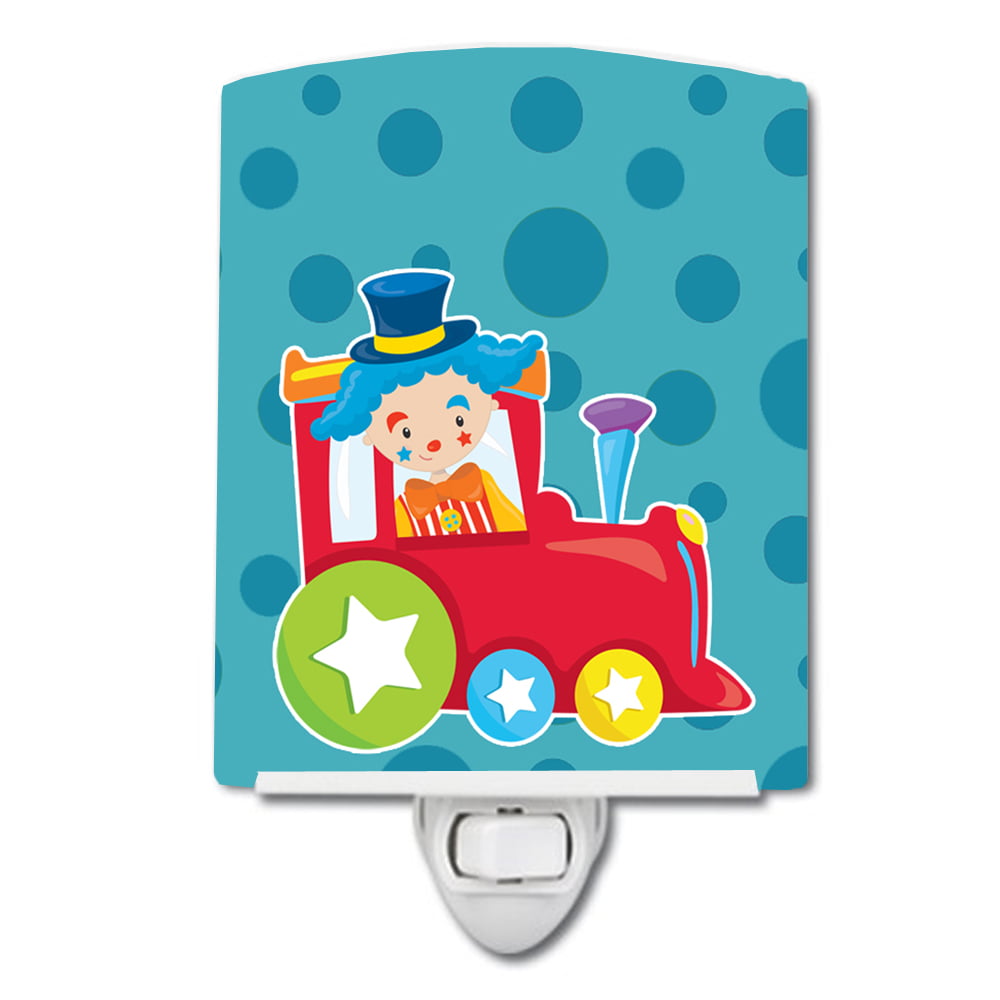 BB8705CNL Circus Clown Train Ceramic Night Light