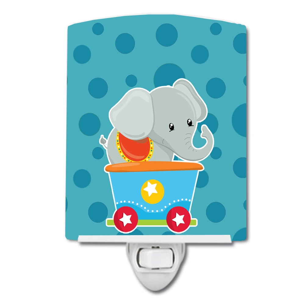 BB8709CNL Circus Elephant Train Car Ceramic Night Light