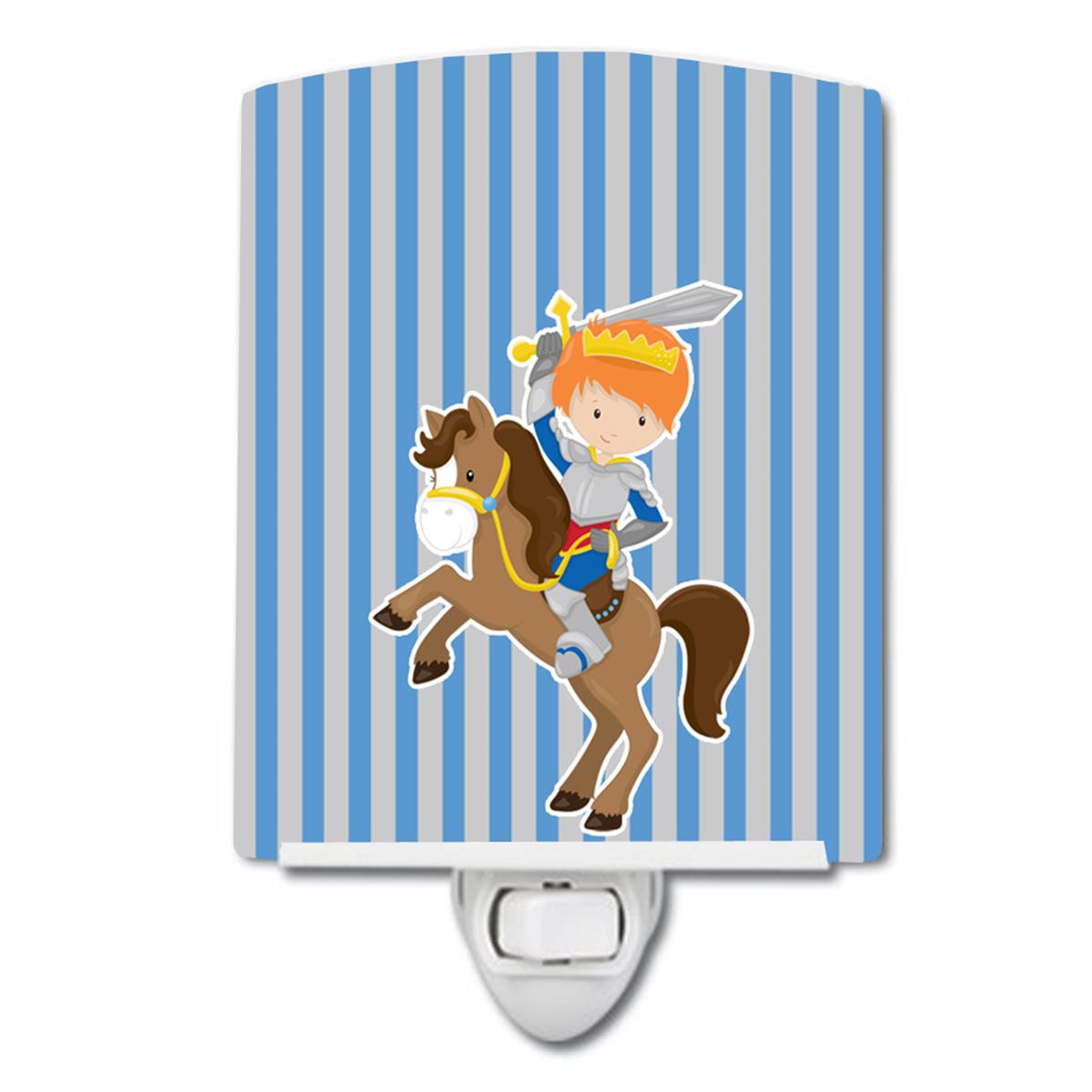 BB8747CNL Ginger Boy Knight on Horse Ceramic Night Light