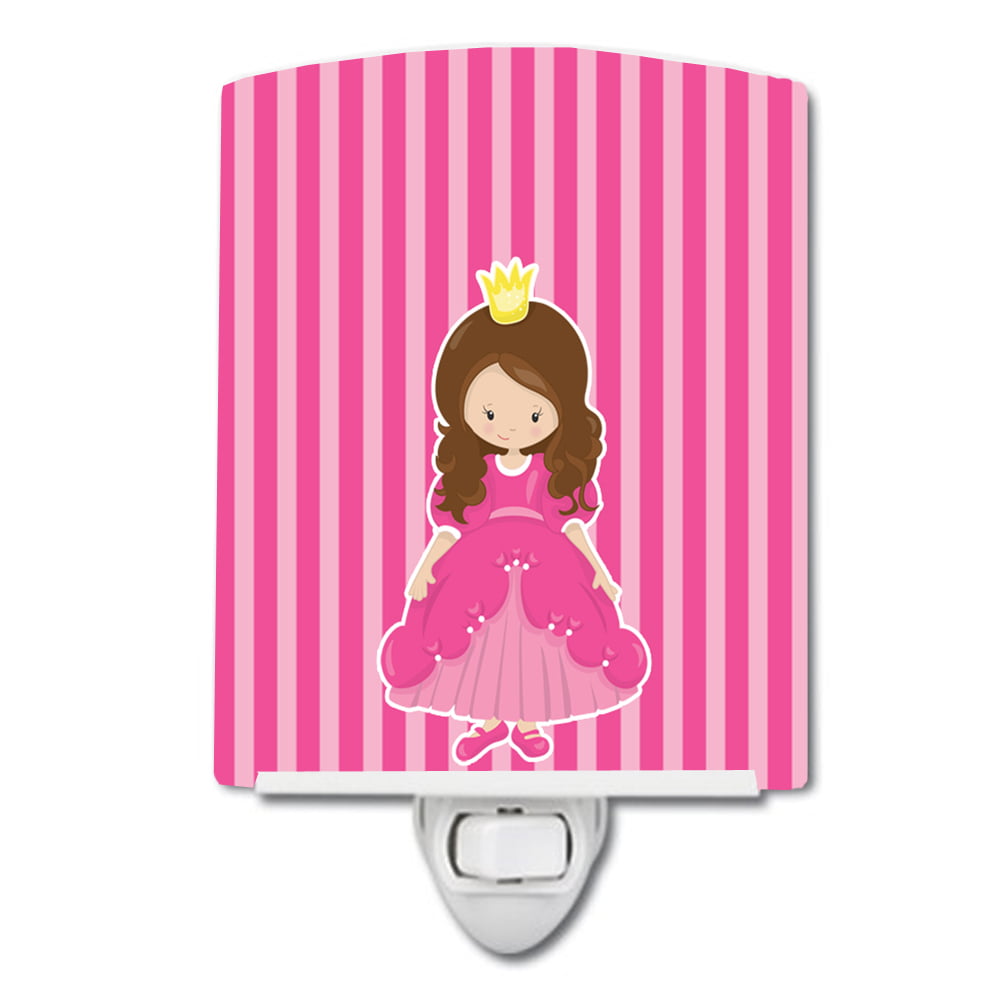 Brunette Girl Princess Grace Ceramic Night Light