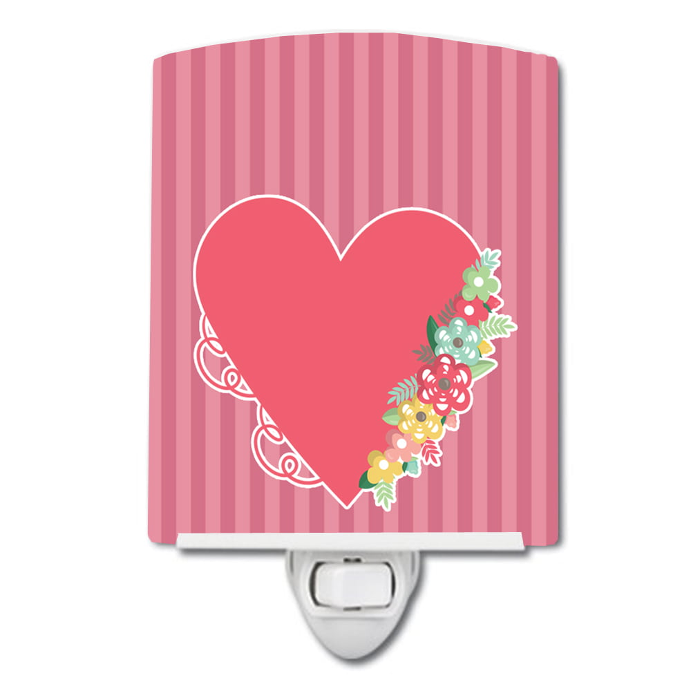 BB8771CNL Heart & Flowers Ceramic Night Light