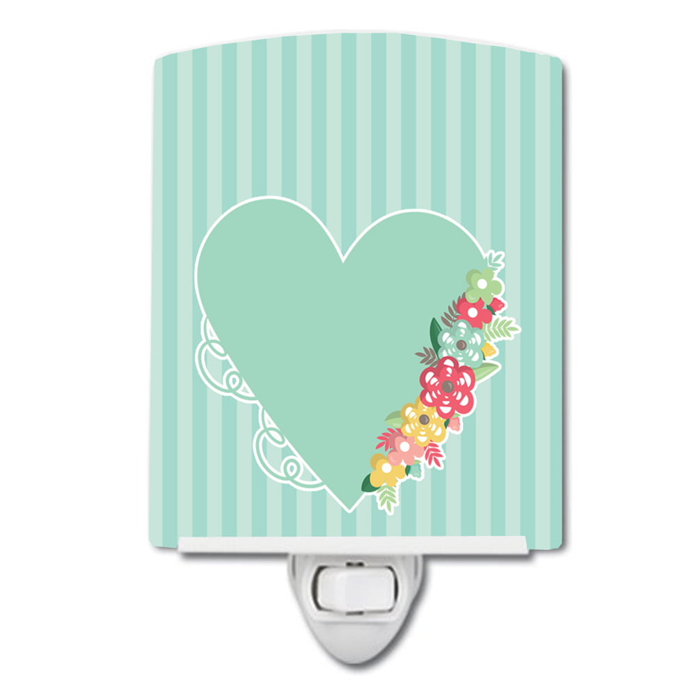 Heart & Flowers No.2 Ceramic Night Light