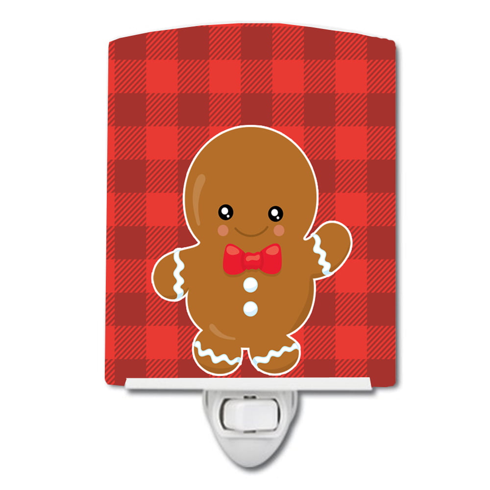 BB8775CNL Christmas Gingerbread Boy Ceramic Night Light