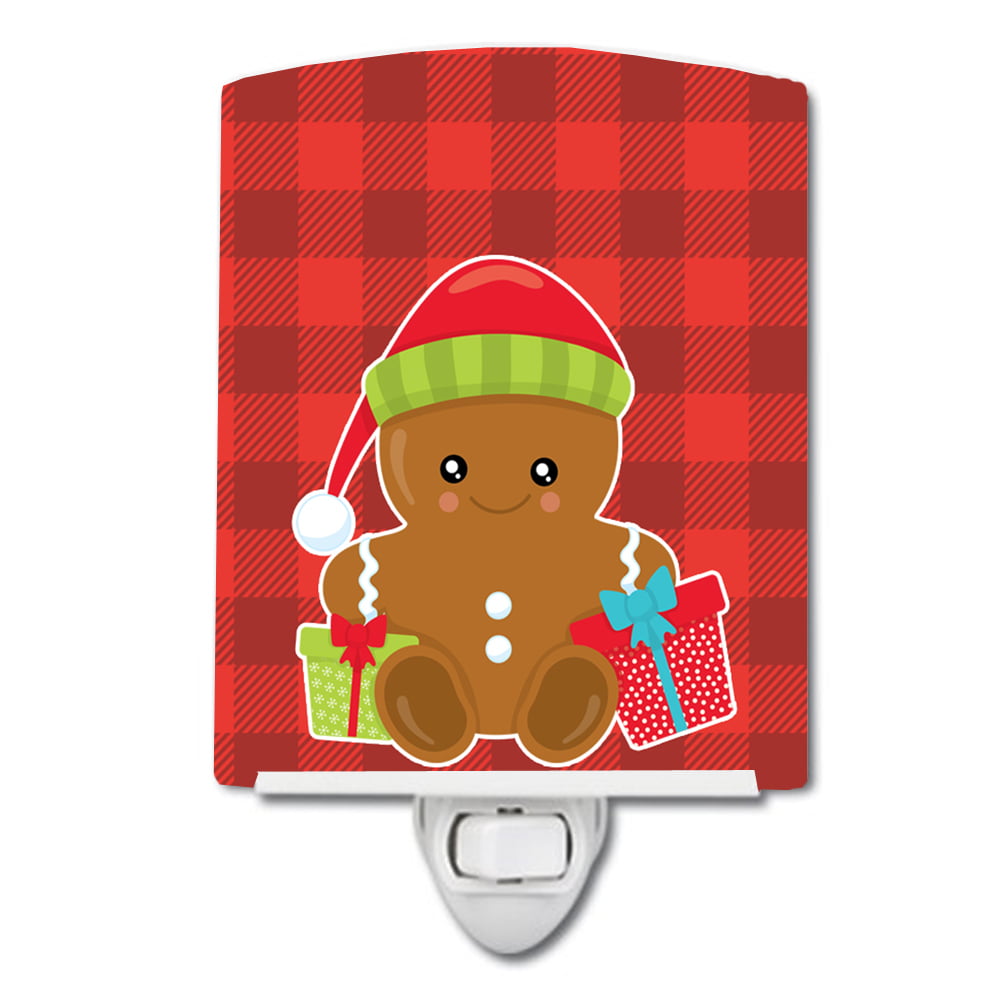 BB8778CNL Christmas Gingerbread Presents Ceramic Night Light
