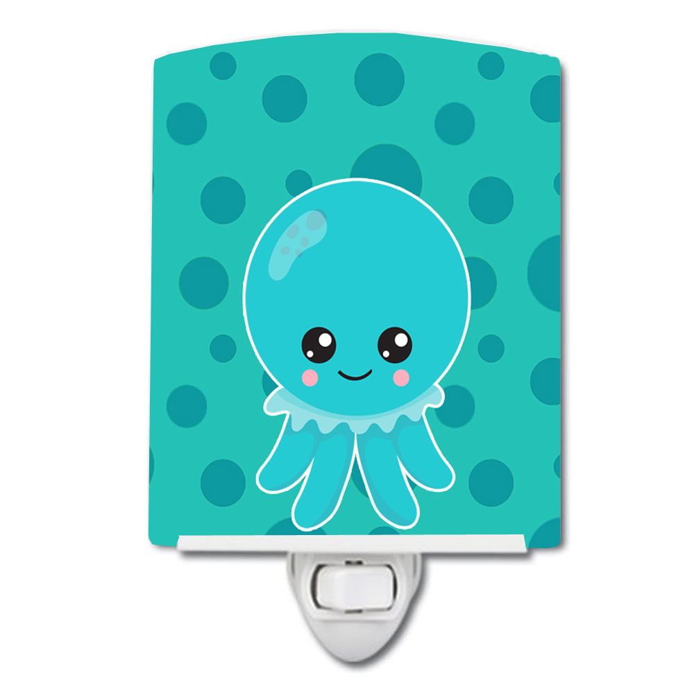 BB8794CNL Ocean Octopus Blue Ceramic Night Light
