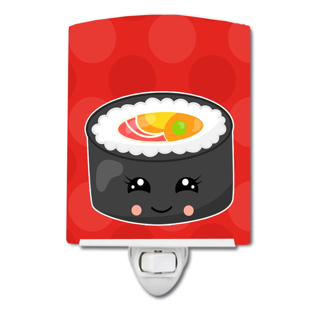 Tuna Sushi Roll with Face Ceramic Night Light