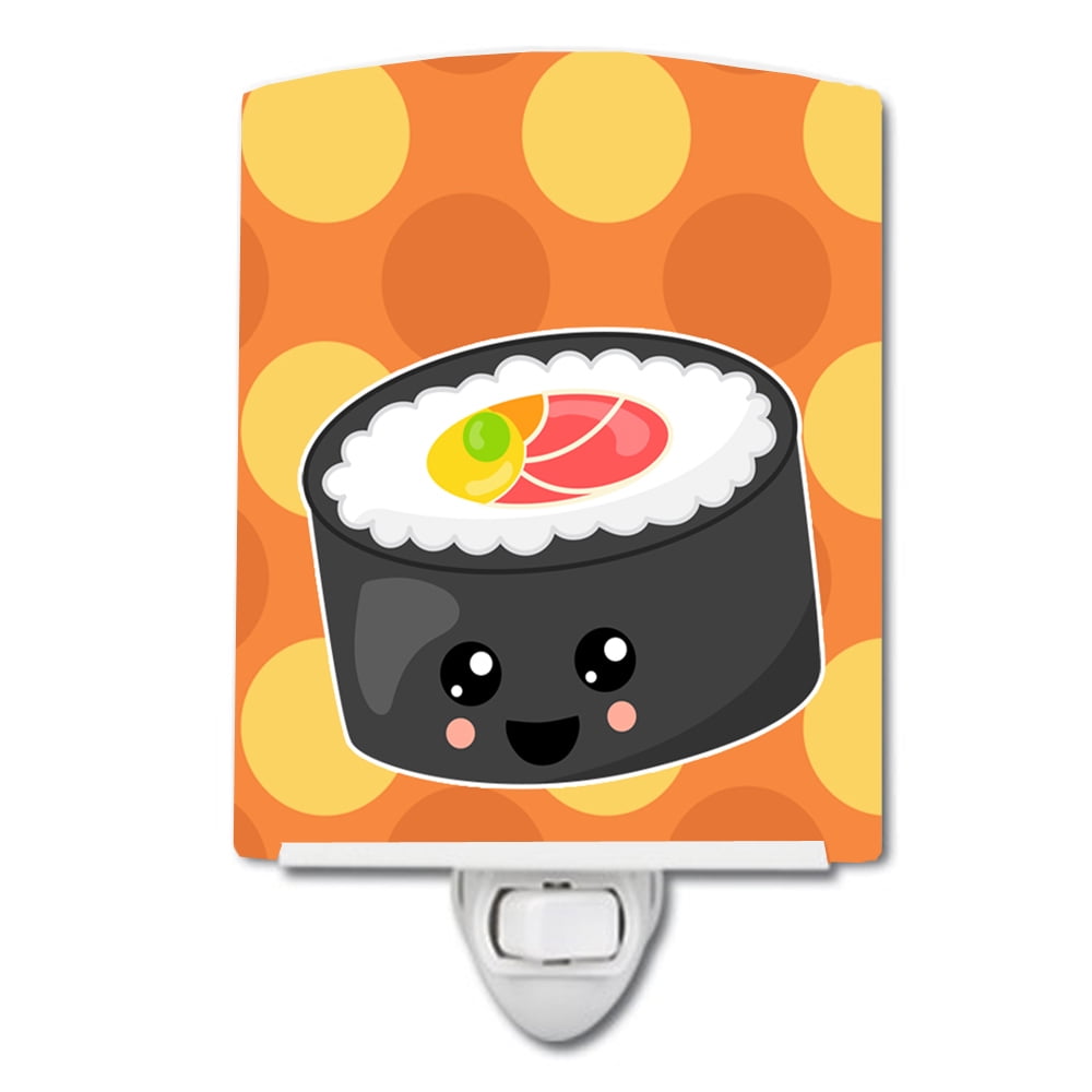 Sushi Roll with Face Ceramic Night Light