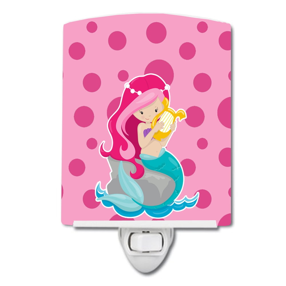 Beach Mermaid Pink Hair Pamela Ceramic Night Light