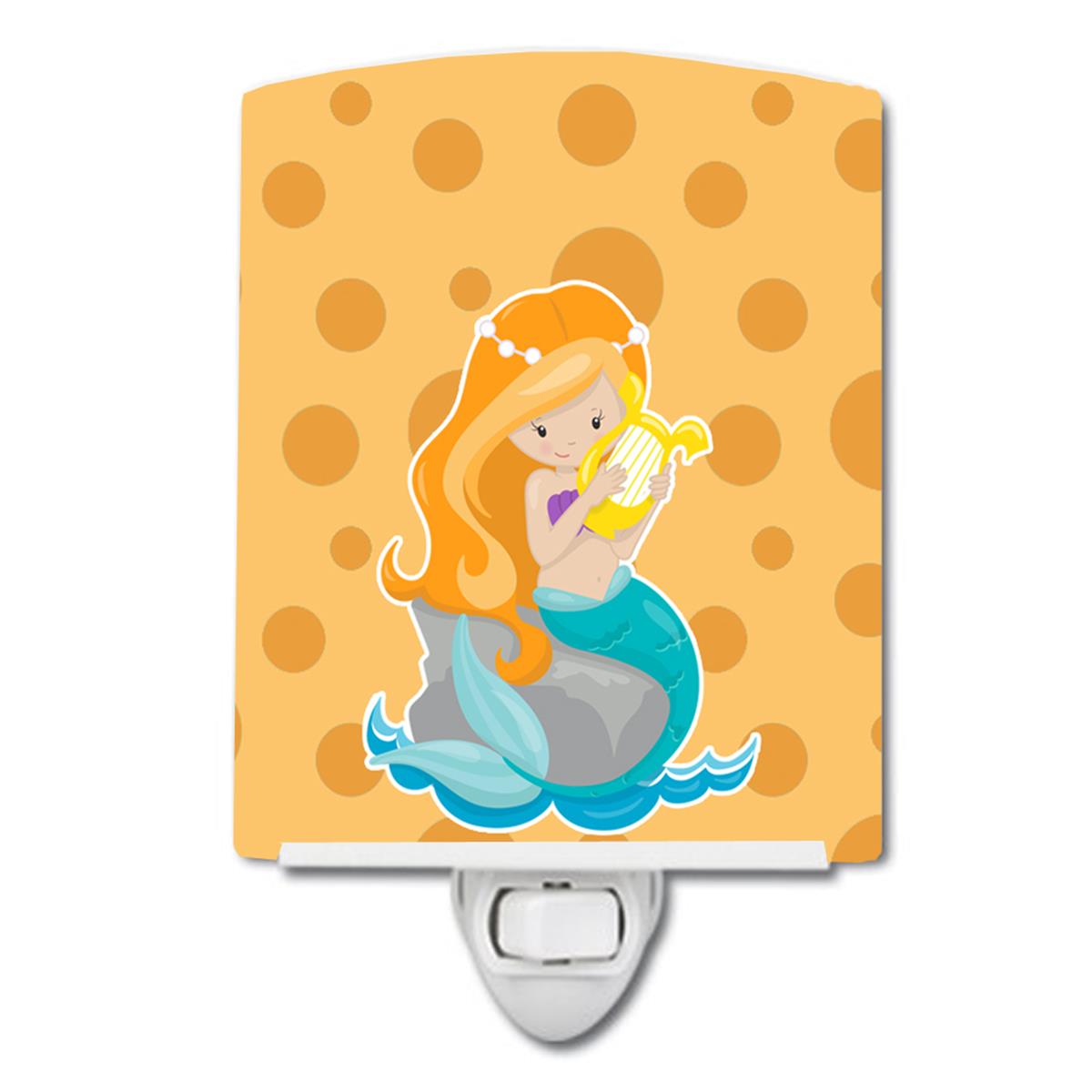 BB8829CNL Beach Mermaid Ginger Hair Laurie Ceramic Night Light