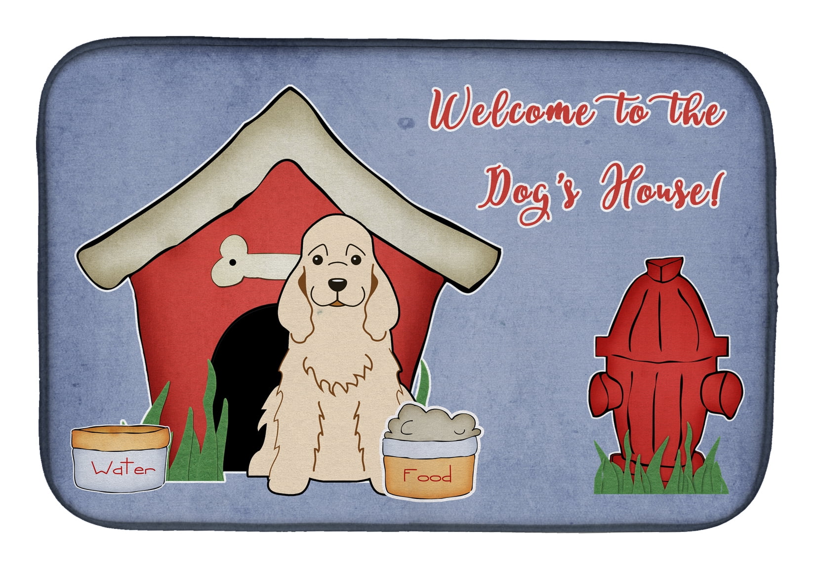 BB2848DDM Dog House Collection Cocker Spaniel Buff Dish Drying Mat