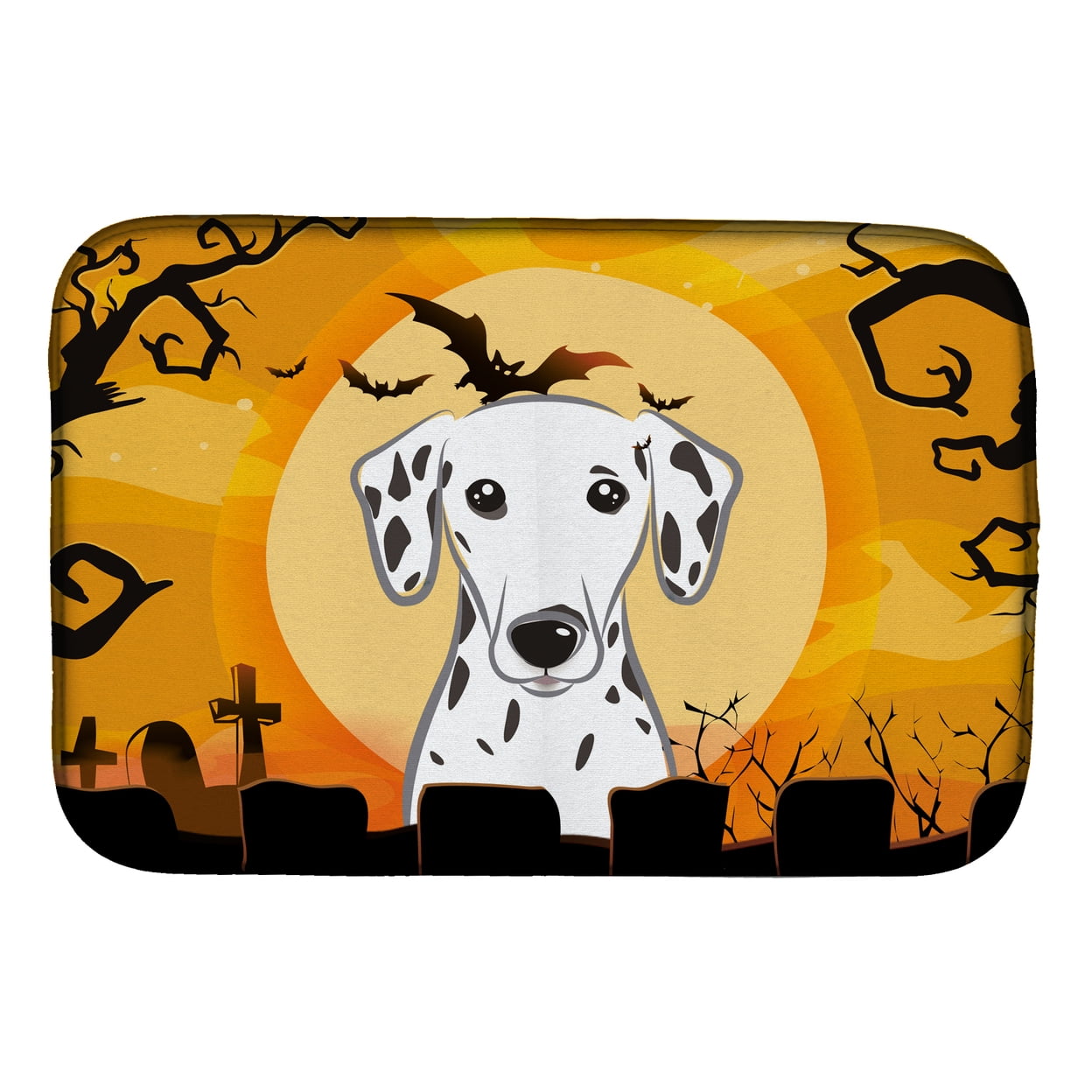 BB1768DDM Halloween Dalmatian Dish Drying Mat