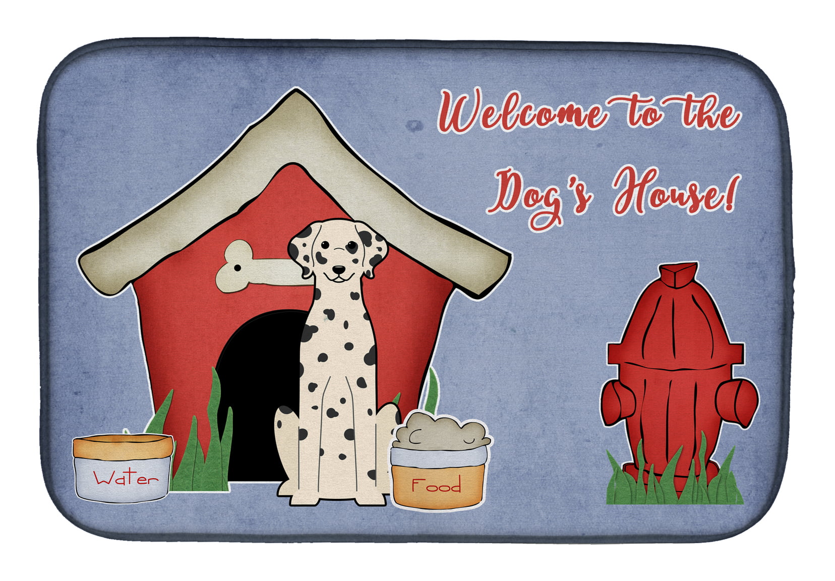 Dog House Collection Dalmatian Dish Drying Mat