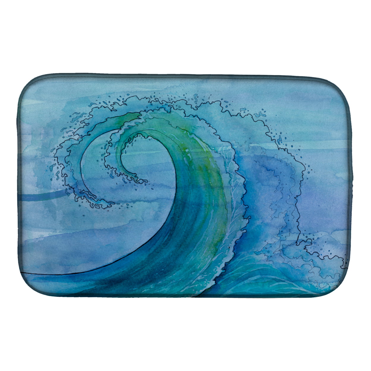 BB8531DDM Abstract Wave Dish Drying Mat