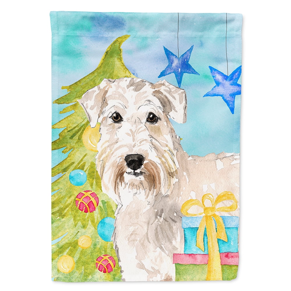 Christmas Tree Wheaten Terrier Flag Canvas House Size