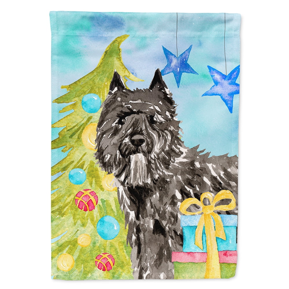 Christmas Tree Bouvier Des Flandres Flag Canvas House Size