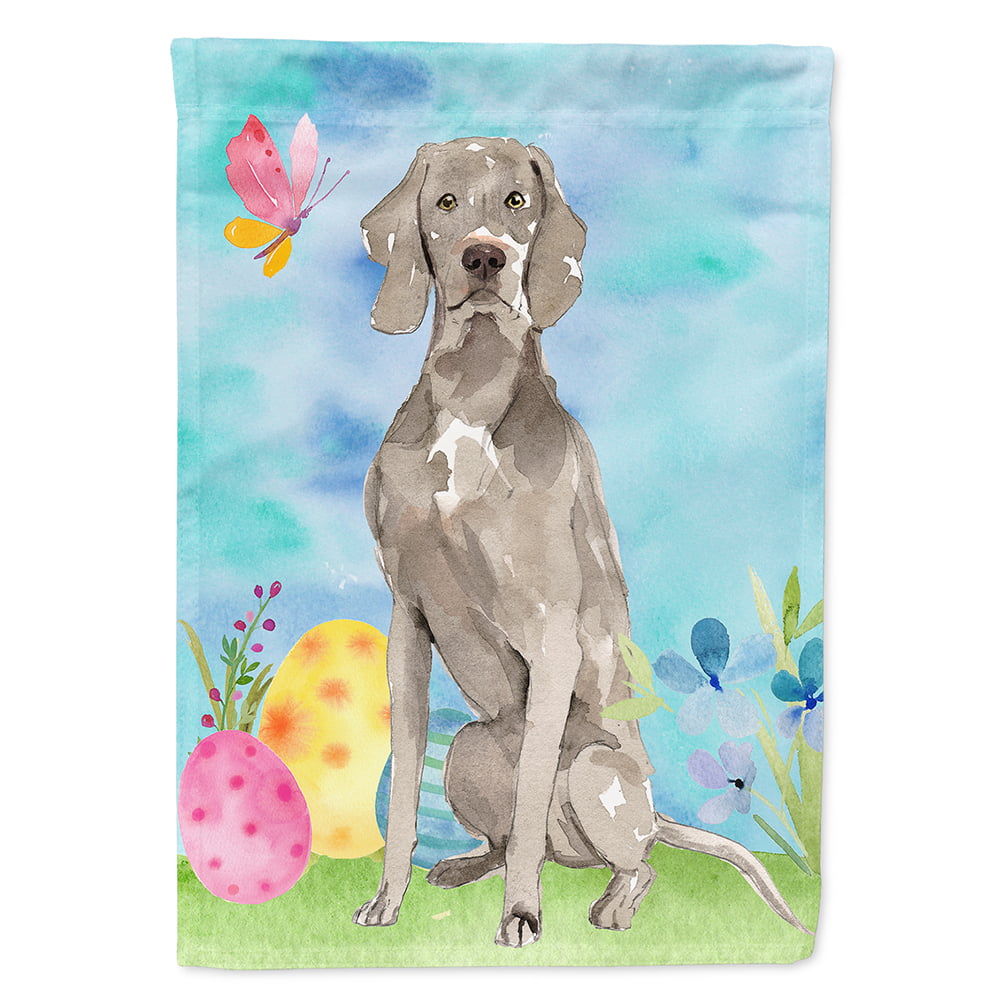 CK1896CHF Easter Eggs Weimaraner Flag Canvas House Size