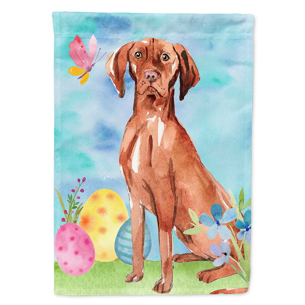 CK1914CHF Easter Eggs Vizsla Flag Canvas House Size