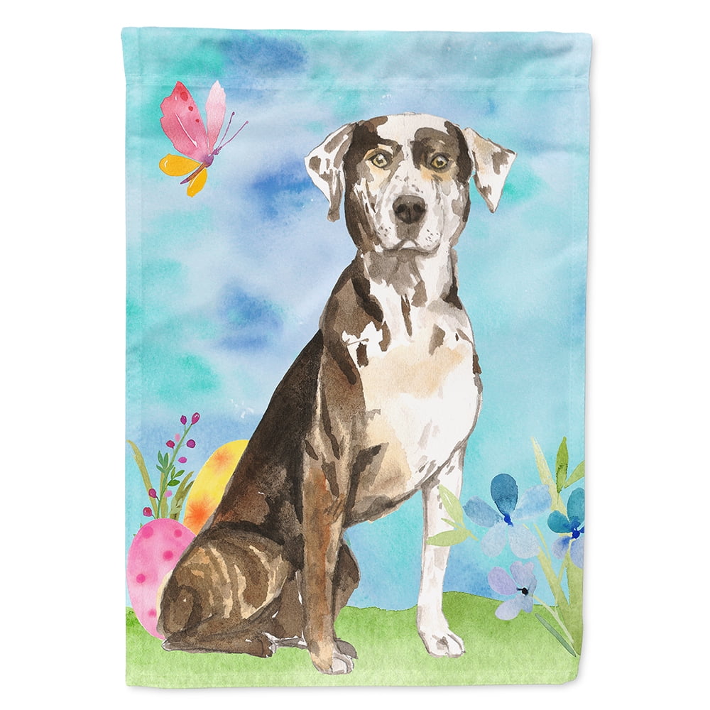 Easter Eggs Catahoula Leopard Dog Flag Canvas House Size