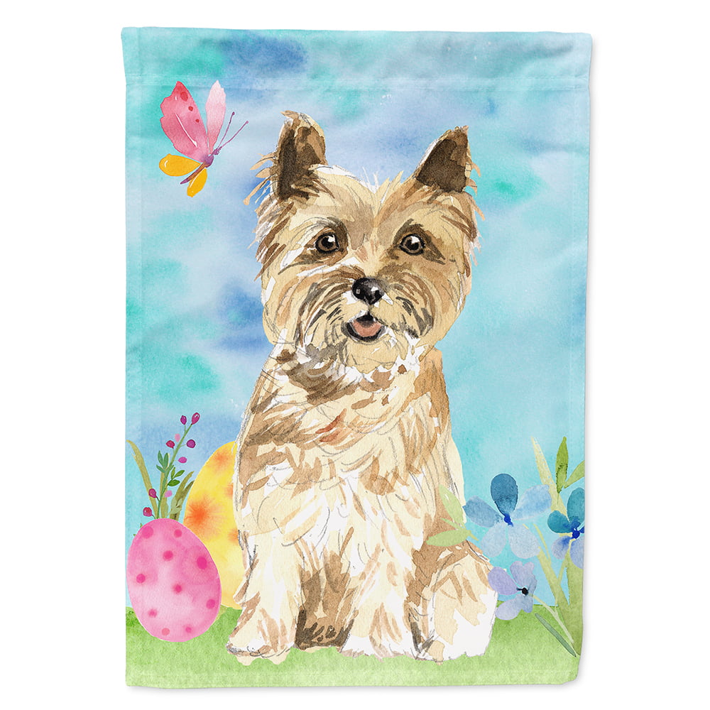 CK1920CHF Easter Eggs Cairn Terrier Flag Canvas House Size