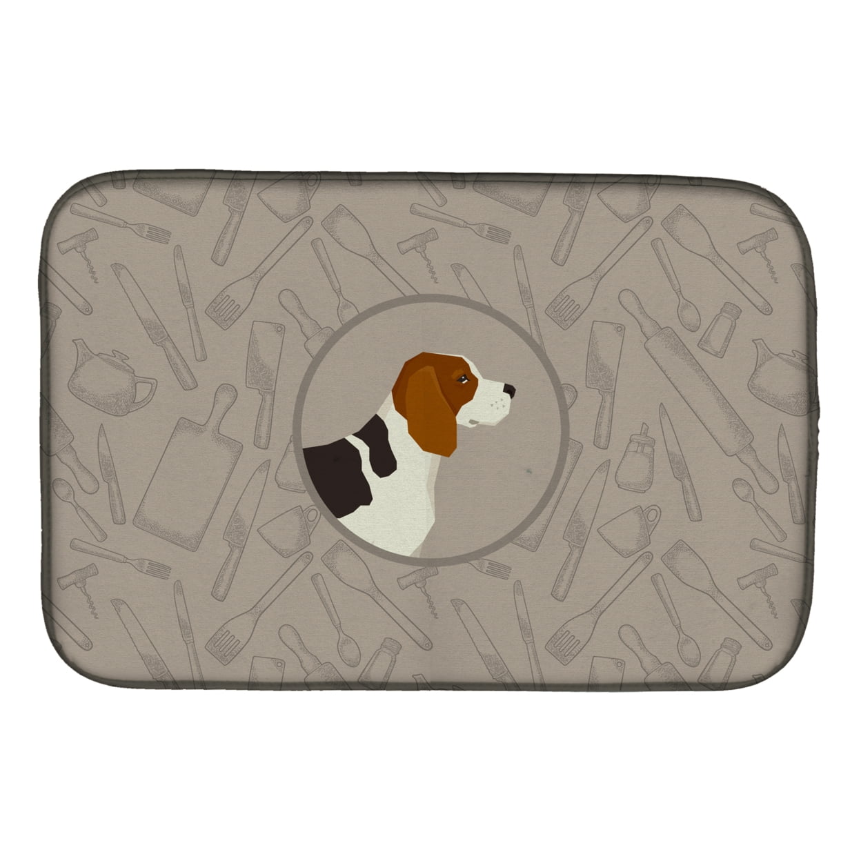 Picture of Carolines Treasures CK2166DDM Beagle in the Kitchen Dish Drying Mat