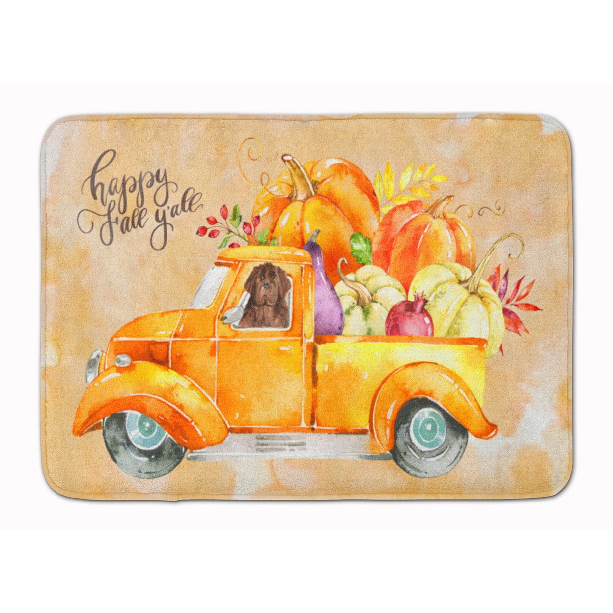 CK2628RUG Fall Harvest Newfoundland Machine Washable Memory Foam Mat