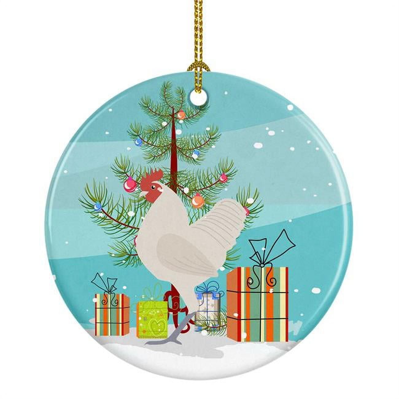 German Langshan Chicken Christmas Ceramic Ornament