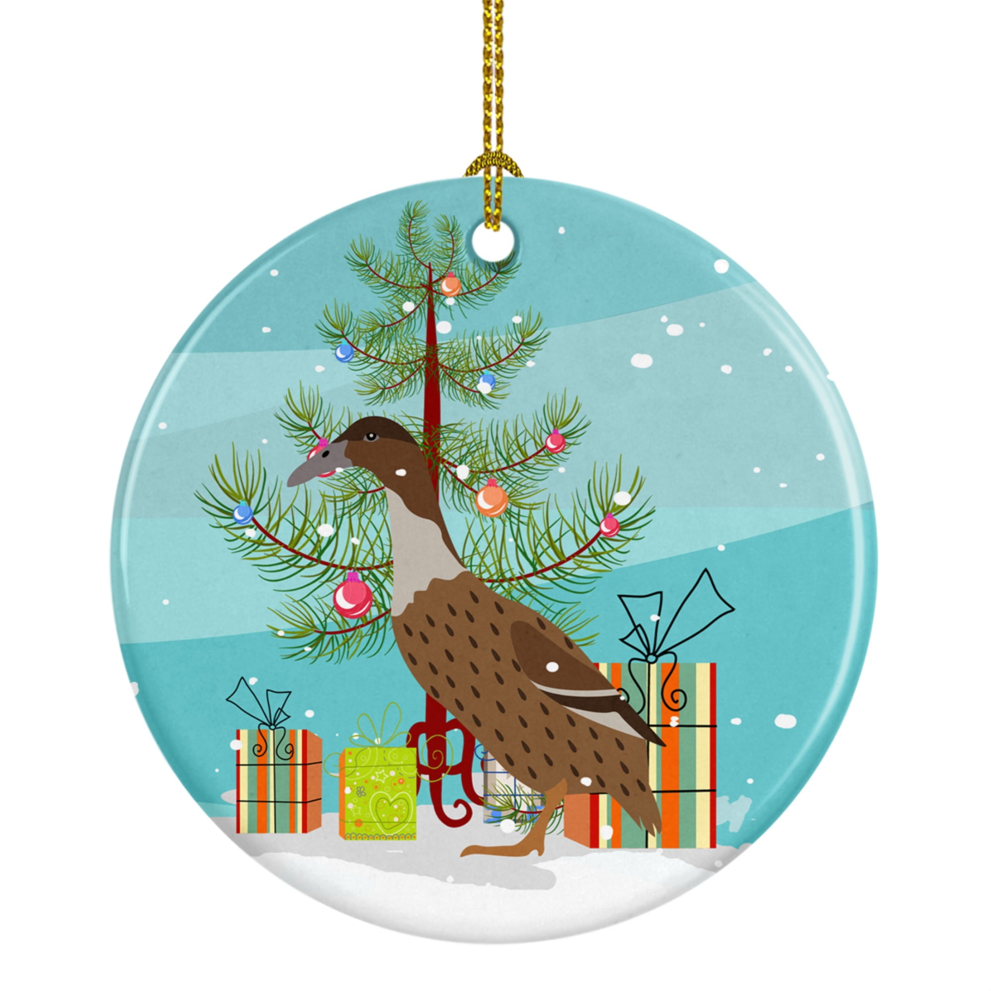Dutch Hook Bill Duck Christmas Ceramic Ornament